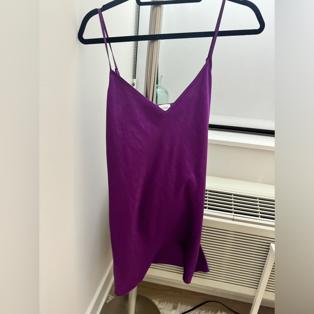 Purple silk dress